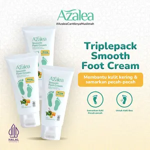 [SPECIAL LIVE ] Triplepack Azalea Smooth Foot Cream (For Hand & Foot) - Krim Zaitun Perawatan Mencerahkan & Pelembut Kaki, Siku, & Telapak Tangan Kering Pecah - Pecah Berminyak dan Melembutkan Creamy