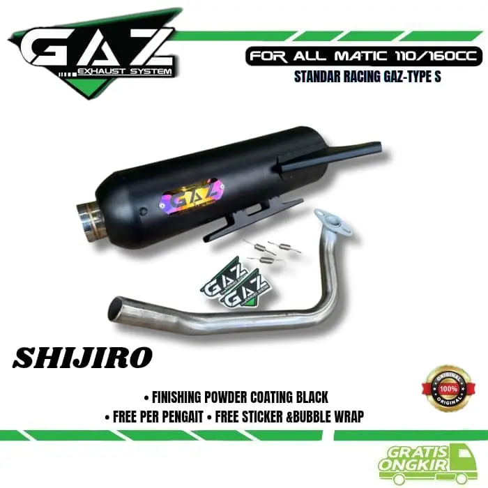 Knalpot Standar Racing Shijiro Mio Sporty Smile Beat FI Deluxe Street Vario 110 125 150 160 Foto Karbu Motorcycle 0