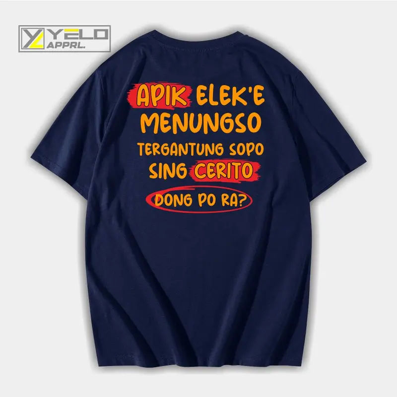 kaos katun apik elek e menungso cotton combed 24s dtf Lembut Nyaman 3