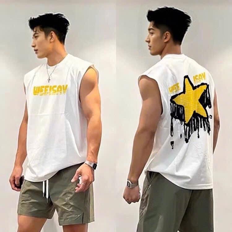 Áo 3 lỗ nam, áo tanktop nam chất liệu cottong thích hợp chạy bộ, tập gym, chơi thể thao trẻ trung năng động