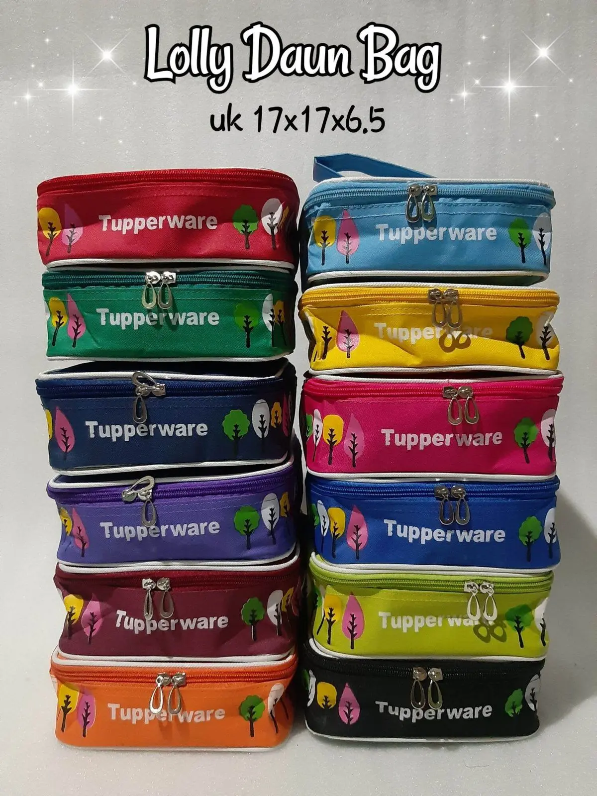 Tas bekal Lolly motif daun Tuppy // tas bekal jinjing