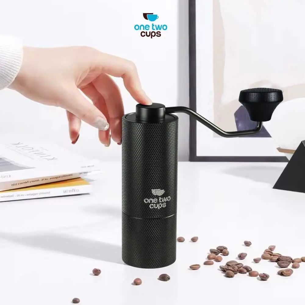 One Two Cups Penggiling Kopi Manual Coffee Grinder Burr Stainless - JN60