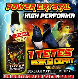 Power Crystal Omega Plus Vitamin Penggacor Suplemen Semua Burung Kicau