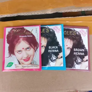 Ecer 3PCS - Henna Eagles Semir Rambut Pewarna Rambut Burgundy -3pc