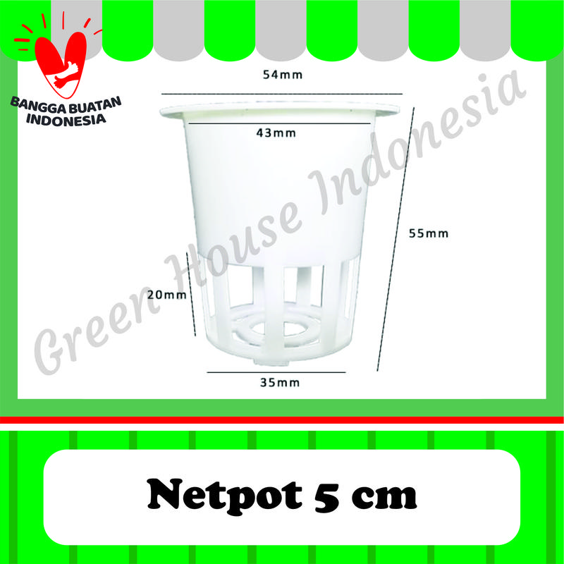 Netpot Putih 5cm - Green House Indonesia 3