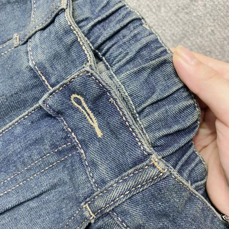 Product Introduction of Quần Baggy Bigsize Nữ Lưng Cao Form Rộng, Quần Baggy Dài 9 Tấc, Chất Vải Jean Dày Dặn, Mềm Mại Cho Nữ Chuppy (50-95kg)- Q524 Pants Women Denim 23