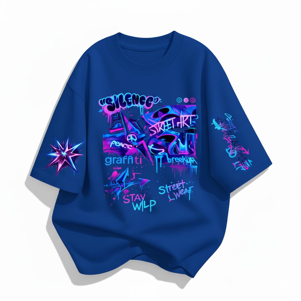 Kaos Distro Oversize Unised Pria Wanita Graffiti After Dark Streetwear Jersey Hitam Putih Biru Merah Cowok Cewek Atasan vintage retro lengan pendek style kekinian