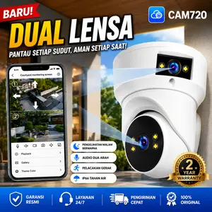 [COD] CCTV WiFi Outdoor Kamera Ganda  Audio 2 Arah  Night Vision Warna Penuh  Motion Tracking  Kamera Pengawas Rumah  Akses HP Jarak Jauh  Tanpa Kabel