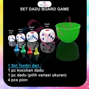 Set Pion (1 Dadu + 4 Pion + 1 Kocokan dadu) / Board Game