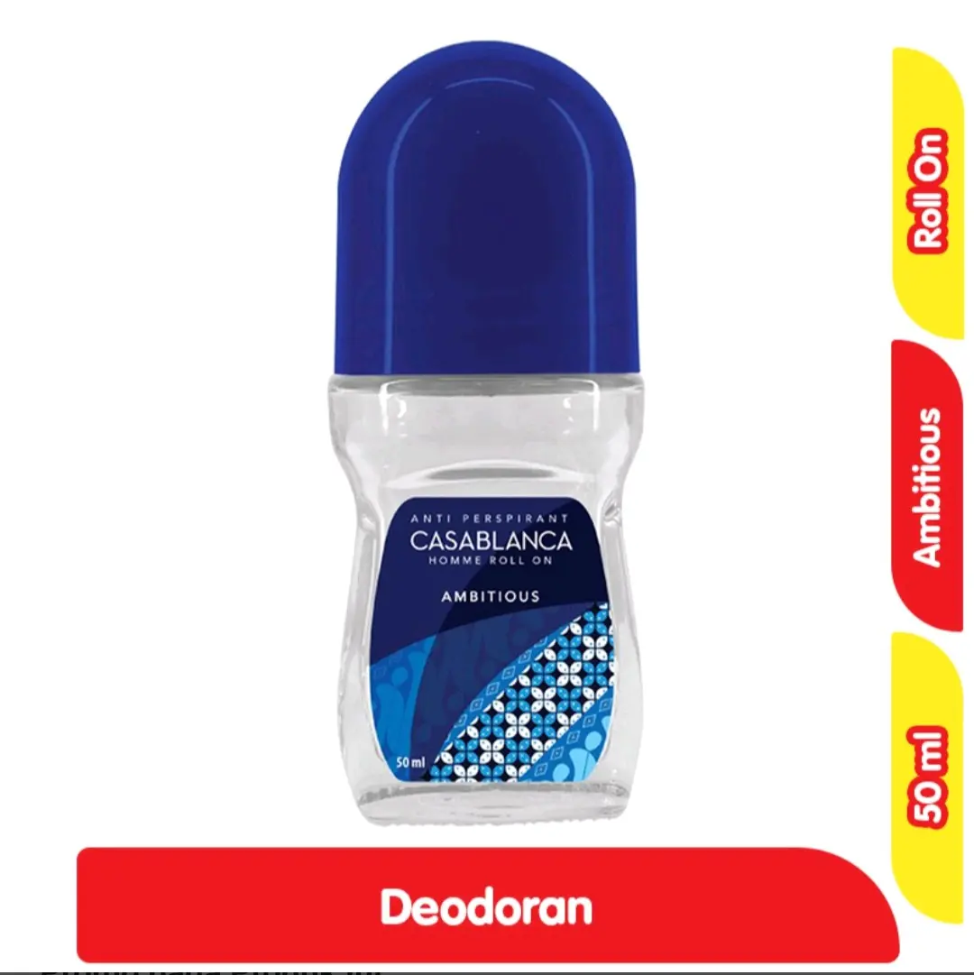 Casablanca deodorant roll on 50ml Ketiak Pria Wanita Bau Wangi