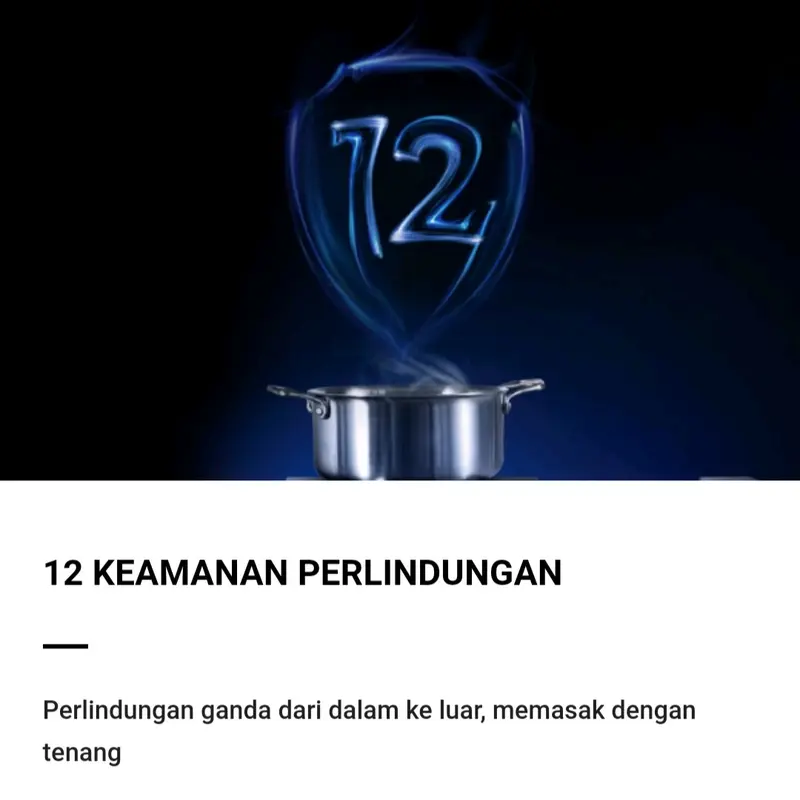 FOTILE Kompor Tanam Gas 2 Tungku/Built-In Hob Gas type GHG78211 Free Baterai Free Installasi 6
