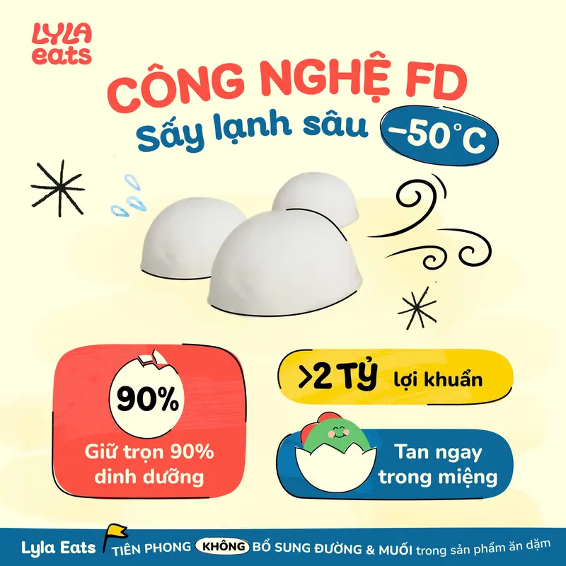 Combo 9 Túi Sữa Chua Sấy Không Đường Lyla Eats Hương Vị Tự Nhiên Ổi, Dâu, Chuối cho bé 5