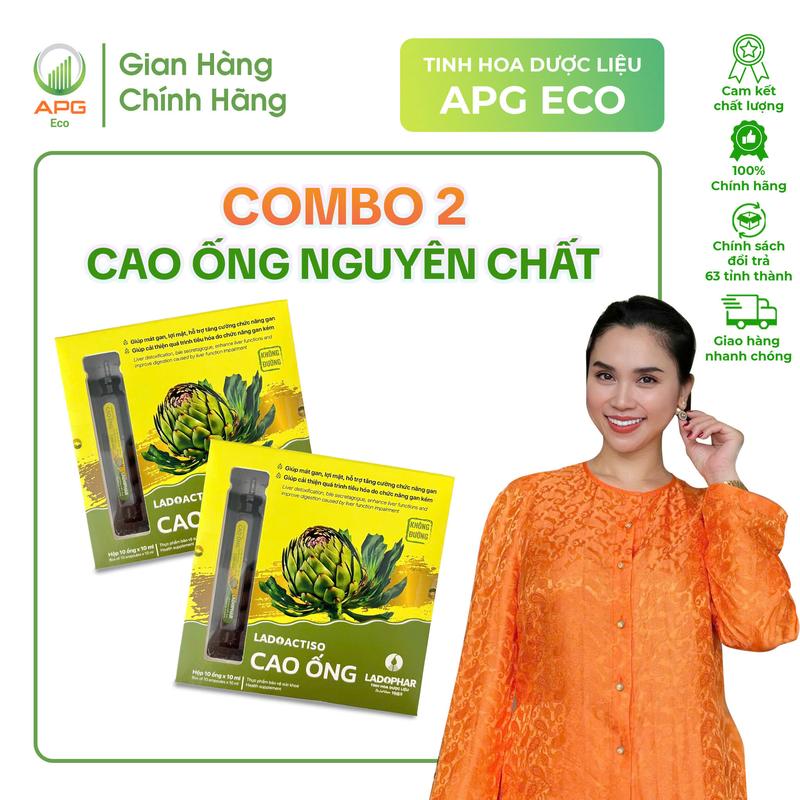 Combo 2 Hộp Cao ống Atiso Nguyên Chất Quy cách 10ml x 10 ống Hộp