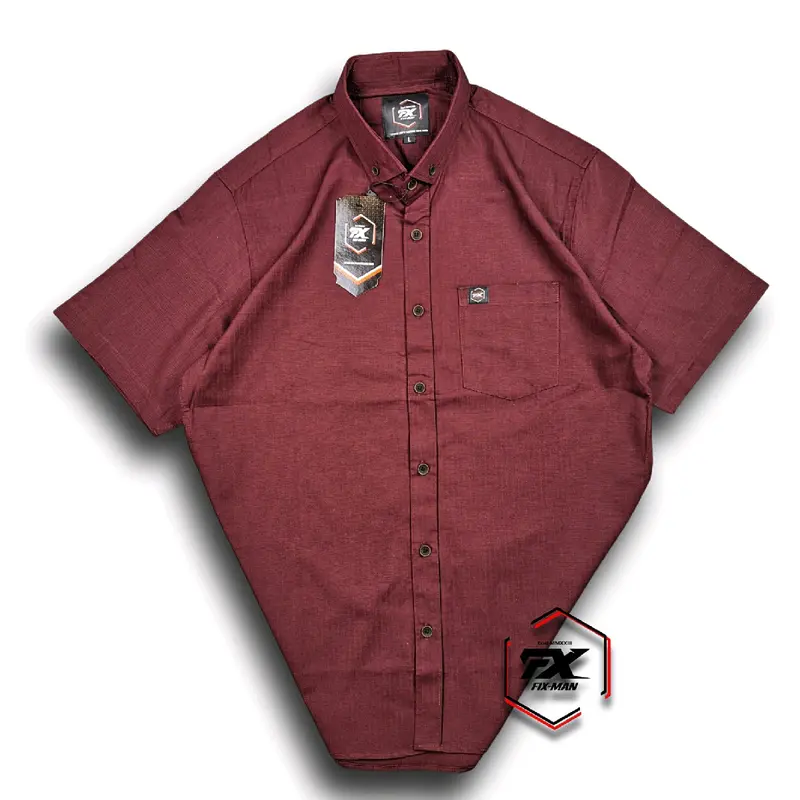 Hem Kemeja Polos Pria Lengan Pendek Premium  Bahan Katun Sigaret Tebal Dan Tidak Nerawang Ready Ukuran M sampai XXXL Baju 0