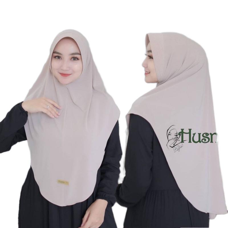Hijab Ped Marwah Dewasa Husna Jersey Premium nyaman panjang muslim instan kerudung wanita Lembut Variasi Oval Khimar 2