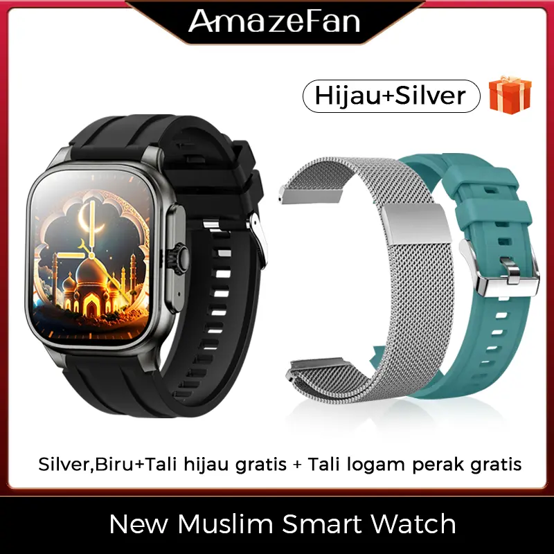 +Strap Magnetik Silver  & Strap Silicon Hijau