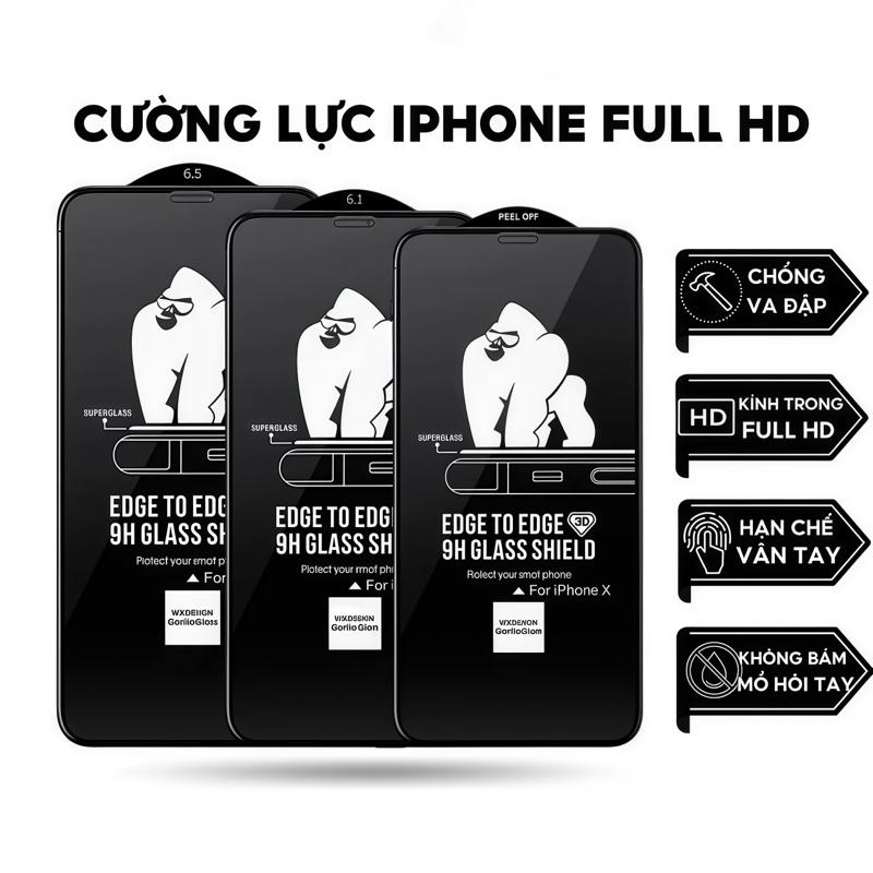   Kk Kính cường lực full màn trong cho ip x xs xsmax 11 12 13 14 15 16 pro promax plus 