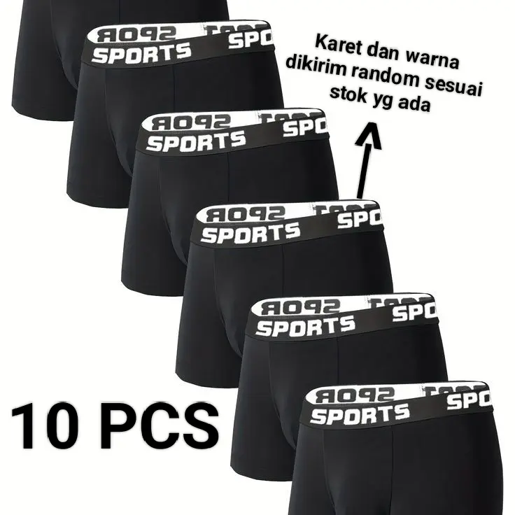 Paket Hemat Celana Dalam Boxer Pria Premium Katun Sport Cowok Dewasa Hitam Kotak Spandex Pendek Motif Remaja celana dalam pria dalaman priadewasa 4