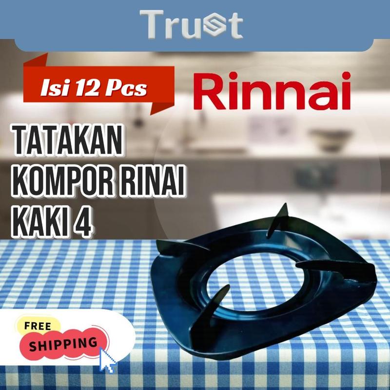 PROMO!!! Tatakan Kompor Rinnai Kaki 4 Isi 12 Pcs -TRUST 0