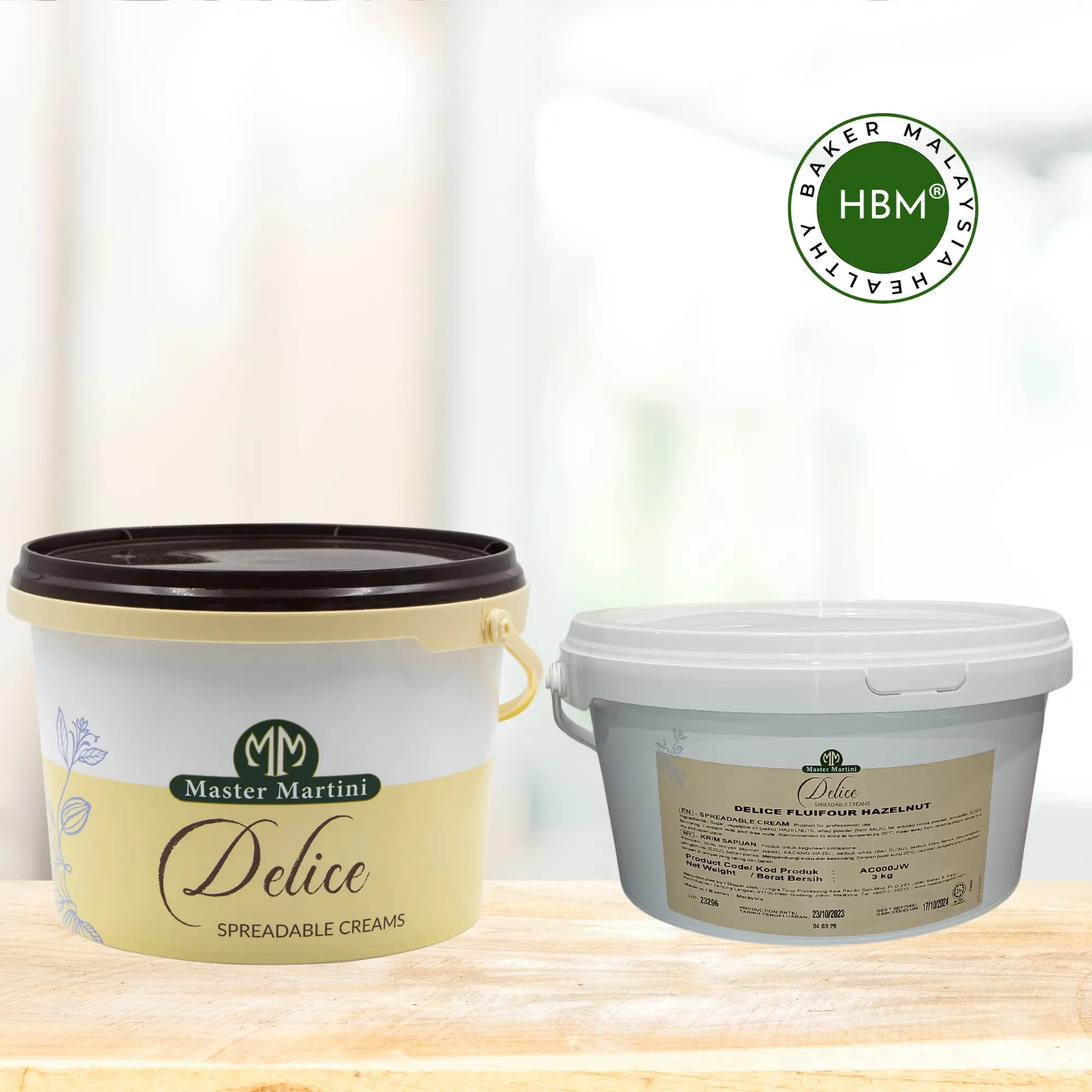 Master Martini Delice Gran Nocciola 5kg/Delice Fluifour Cocoa 5kg/Fluifour Hazelnut 3kg / Repack 1kg, 500g & 200g / Hazelnut Chocolate Spread/Filling / Delice Spreable Creams / Similar Nutella / BACA DESCR BAWAH SEBELUM BELI