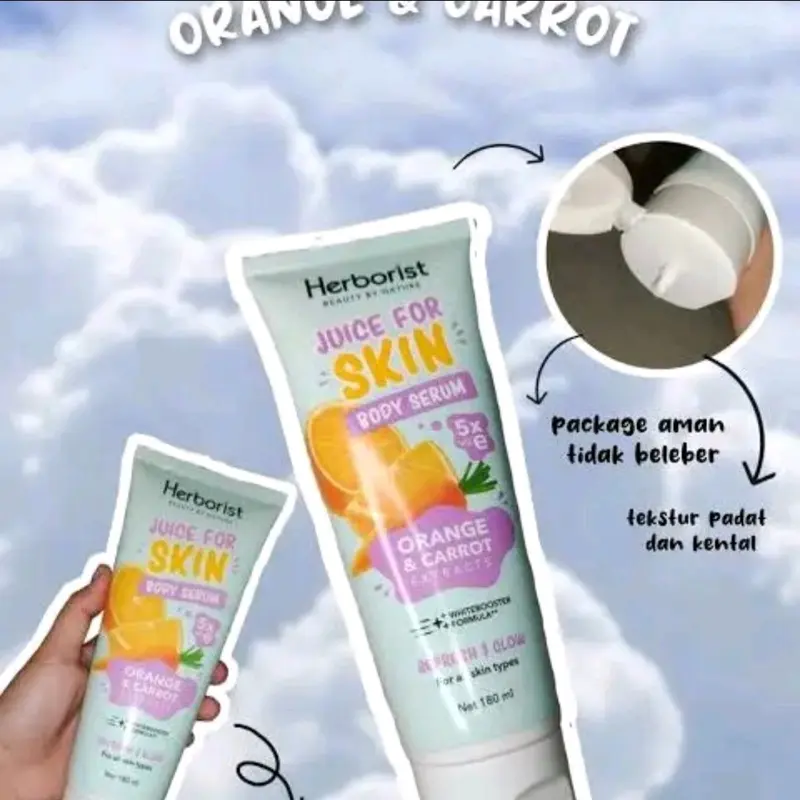 Herborist body serum 180ml varian random mencerahkan vitamin berry orange 2