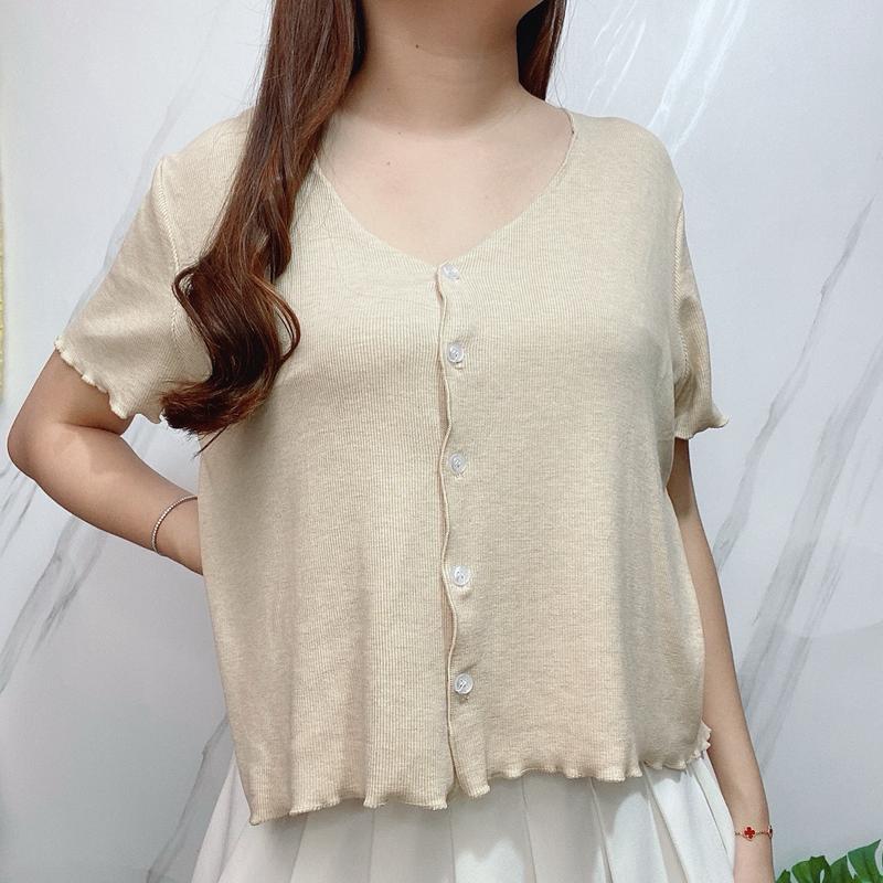 Jayantiacc • Dania Knit Top Vneck Button Atasan Vneck Wanita Kancing 6