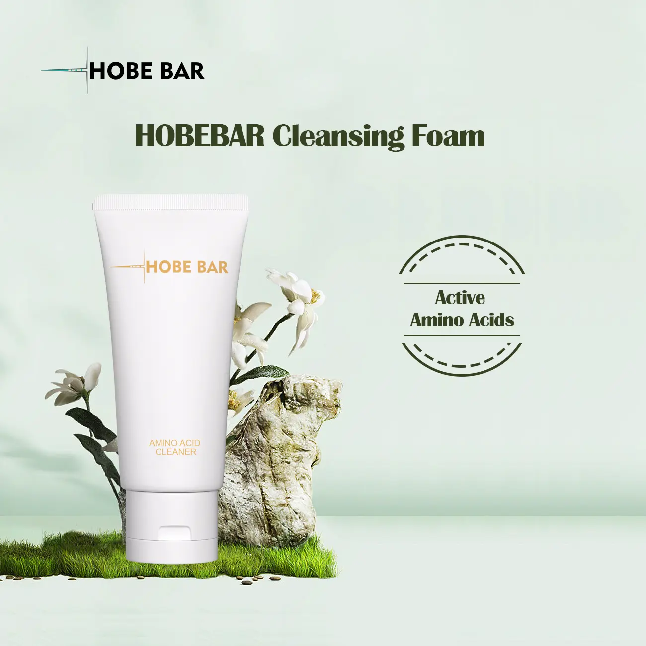 [SKINCARE] HOBE BAR Amino Acid Face Cleanser for Gentle Cleansing and Moisturizing, Suitable for Both Men and Women (50ml) face wash gentle  face face wash mencerahkan Muka Wajah Facial Wanita Pencerah Hyaluronic Pelembab