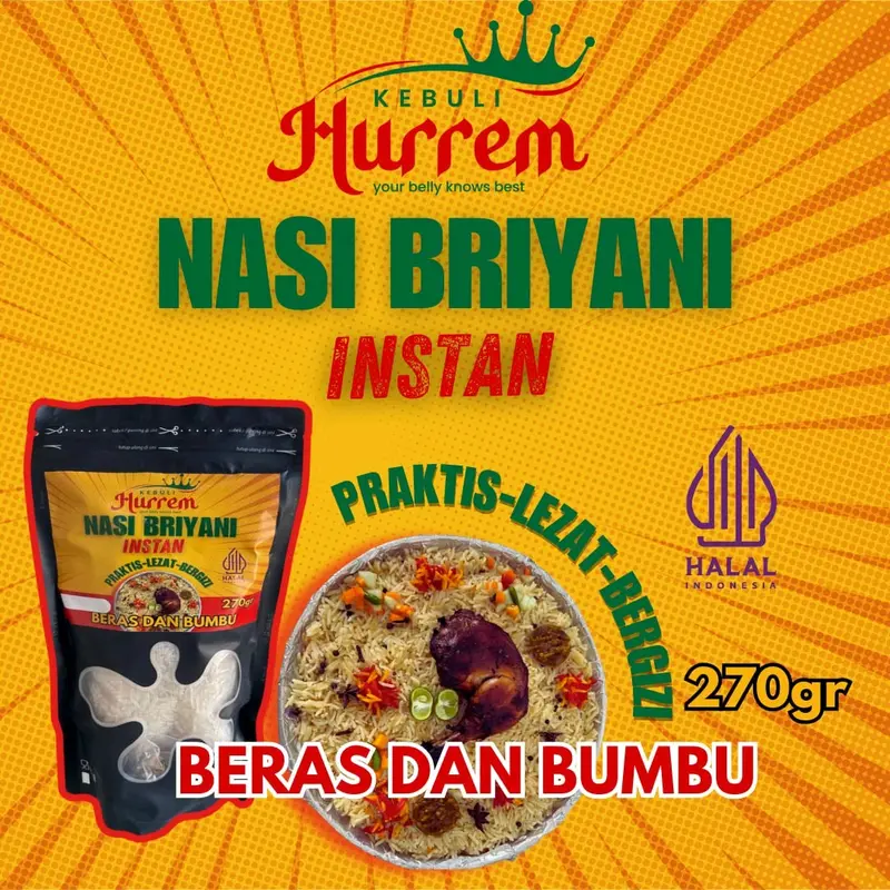Nasi Kebuli Instant Praktis Gurih dan Aromatic Cukup untuk 4-6 Porsi 1