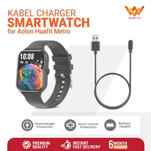 Kabel USB Charger Casan Smartwatch Jam Tangan Aolon Huafit Metro Magnetic Smart watch Type A Charging