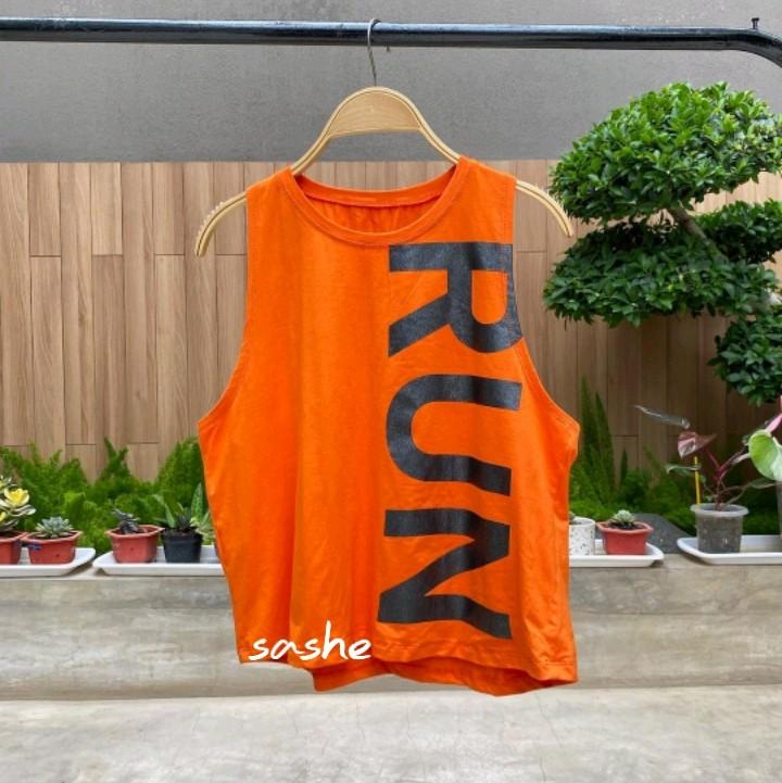 Run Tank Baju Kaos Atasan Tanktop backfit Olahraga Wanita Senam Aerobic Zumba 5