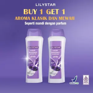 [BUY 1 GET 1] Combo 2 Botol Sabun Mandi Aroma Parfum Lilystar – Parfum Premium, Melembapkan & Membersihkan Mendalam, 300ml/botol