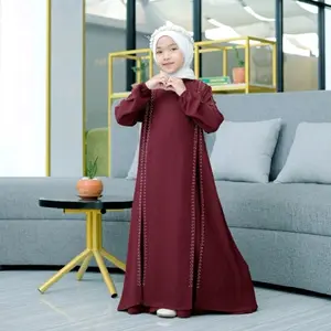 Kejora Kids Set Pasmina Gamis Anak Usia 3-13 Tahun //Pakaian Anak Perempuan Terbaru Muslim Syari Remaja Baju Panjang Tanggung Crinkle
