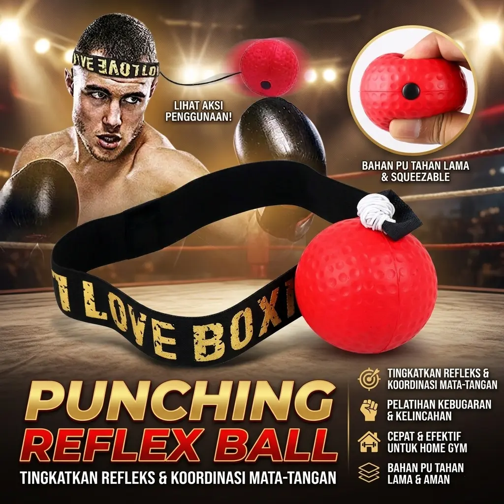 Mutiara Mall - Bola Refleks Tinju | Punching Reflex Ball | Alat Latihan Tinju