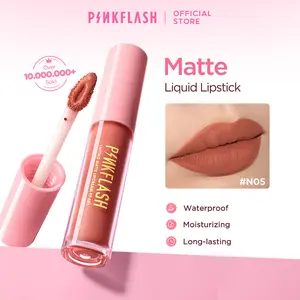 [Pinky]PINKFLASH #Ohmykiss Matte Liquid Lipstik Lip Tint Lembut Tahan Lama Pelembab Pigmentasi Tinggi Lipstick 21 colors PFL01 cranberry orange Gloss Bibir Waterproof Lasting L01