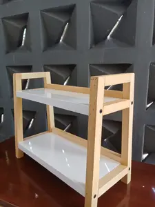 Rak Bumbu Dapur Serbaguna 2 Tingkat || Rak Kayu Estetik || Rak Minimalis Bahan Kayu