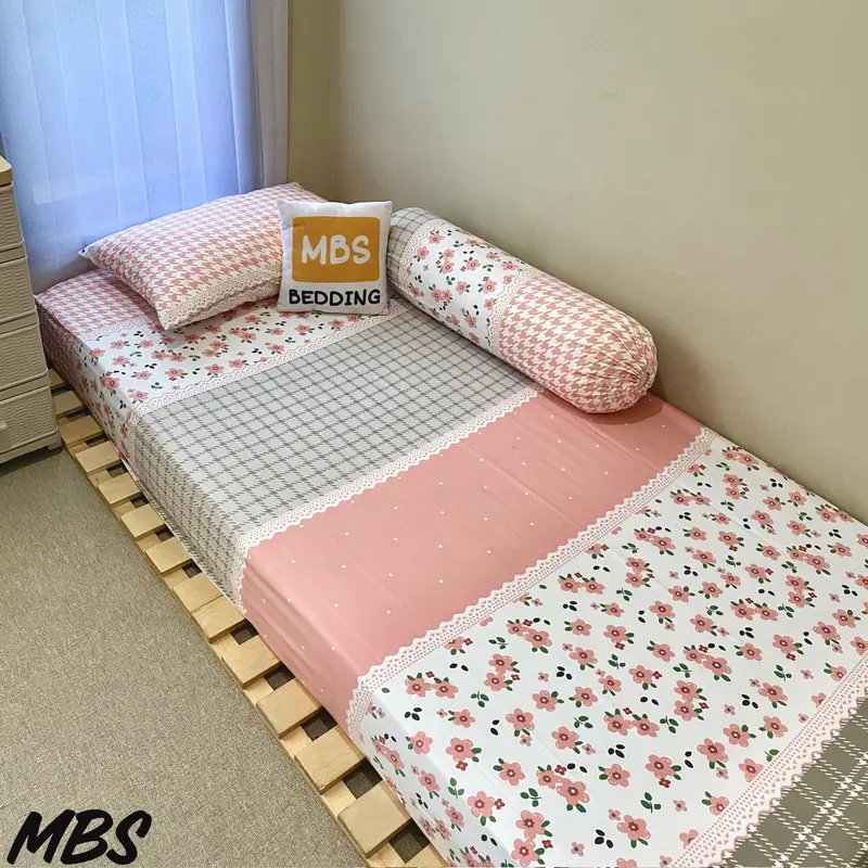 #1 SPREI / BED SHEET / SEPREI DOUBLE KARET AESTHETIC |FREE SARUNG BANTAL & SARUNG GULING 1
