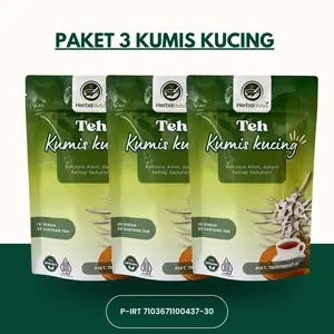 PAKET 3 Teh Kumis Kucing HerbaNusa 20 Tea Bags Menjaga Kesehatan Ginjal