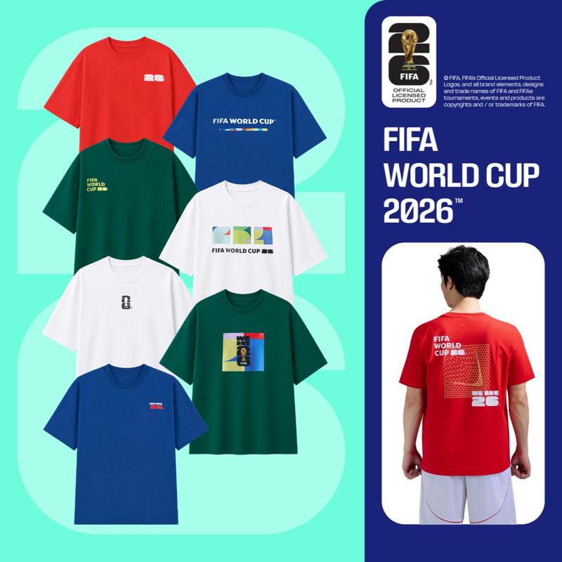 Áo thun Cotton Compact Unisex World Cup thoáng khí, nhanh khô
