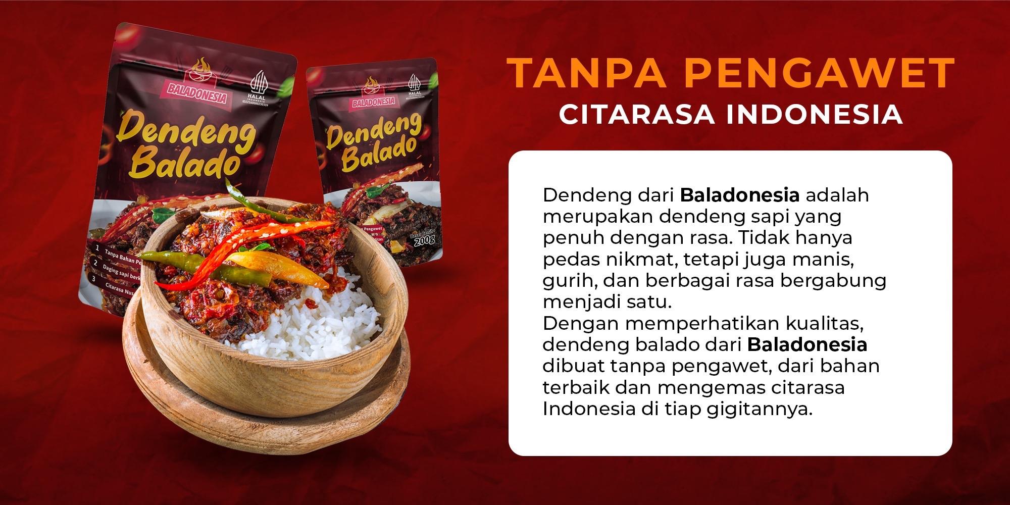 Gratis Ongkir Dendeng Sapi Baladonesia 200gr / Oseng mercon Daging  / sambal balado pedas enak lembut dan gurih tanpa bahan pengawet