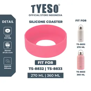Tyeso Karet Anti Slip 270ml/360ml TS-8832/TS-8833 SIlicone Coaster TS-8107 Original Tyeso Resmi
