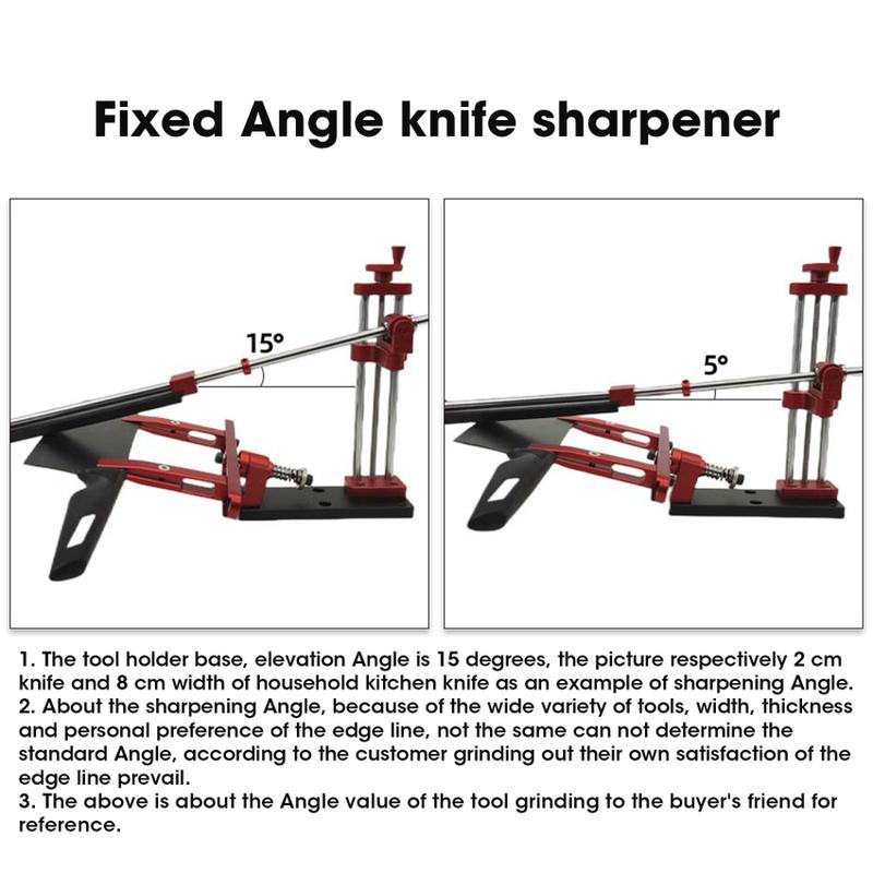 Product Introduction of 1set  Sharpening Frame Professional Fixed Angle Sharpener Whetstone High Precision Grinder Sharpening Tools W/Rail 23