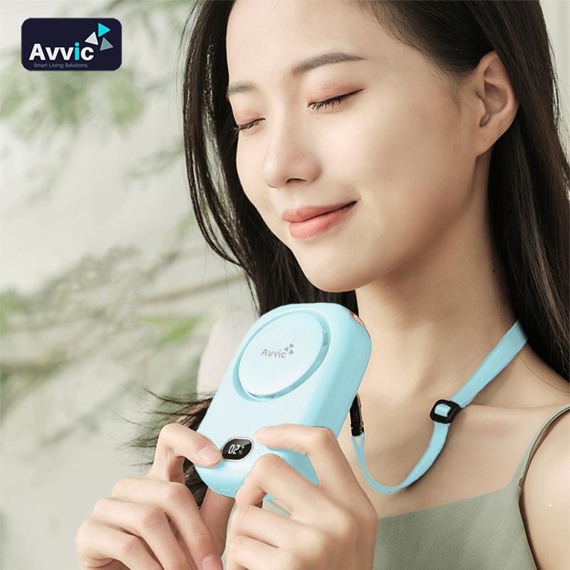 Product Introduction of Avvic Kipas Angin Mini Portable AVVIC DQ203 ICE BLUE dengan Baterai Rechargeable dan Display Digital 27