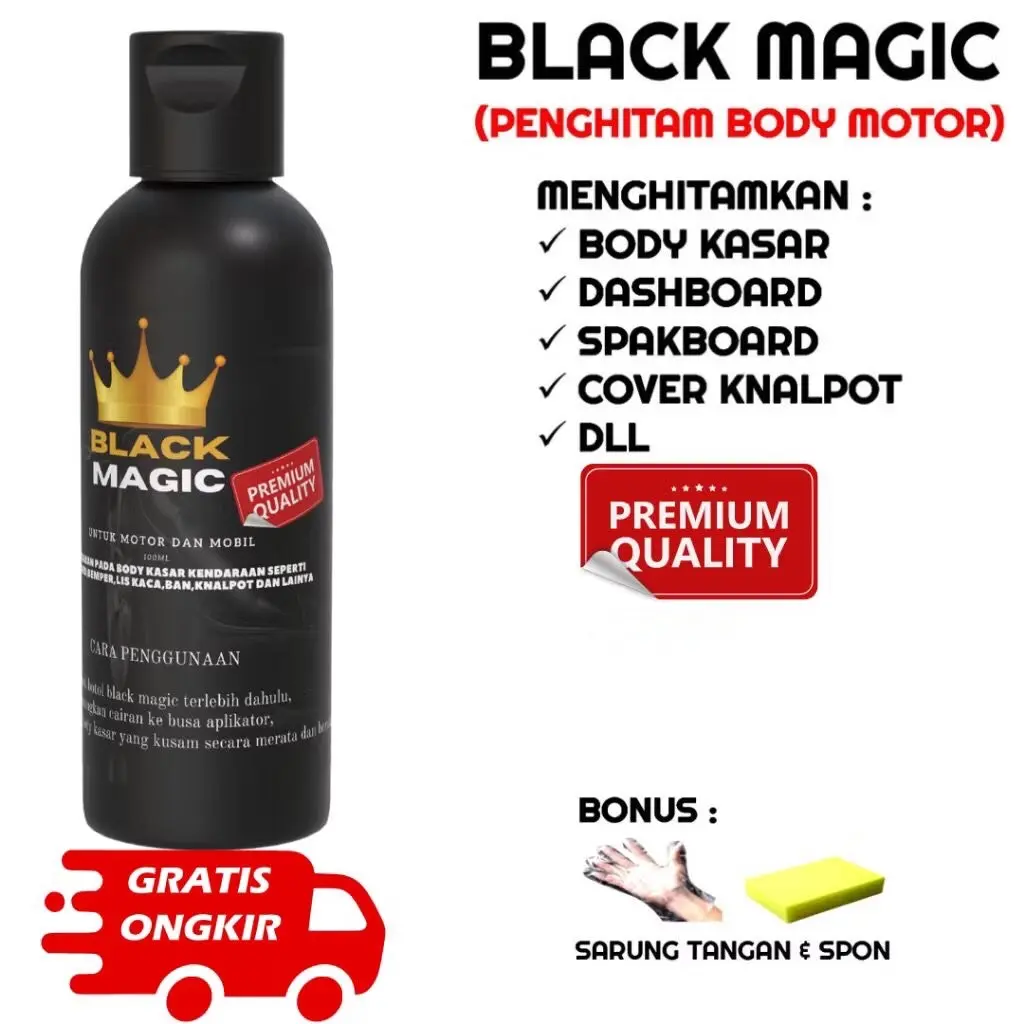[ORI 100%] Penghitam motor Black magic 60ml Kendaraan