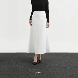 NOALA - Linen Midi Pencil Skirt | Rok Minimalist Wanita