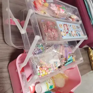 YKO Set DIY Gantungan Kunci Akrilik Set DIY Keychain Lucu Anak DIY Sticker Hadiah DIY Gantungan Kunci Bahan Kotak Mainan Anak Perempuan Category