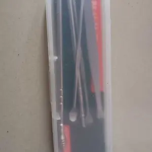 Korek Kuping 5 in 1 Stainless steel Besi Kotak Mika tebal Ear Telinga