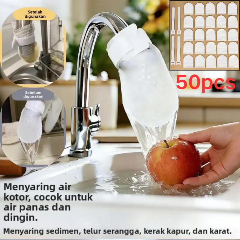 【COD】Filter kapas pemurni air keran memurnikan air tanah, air keran, air mata air pegunungan, dan menghilangkan endapan serta kotoran, dipertebal untuk penggunaan universal rumah tangga.