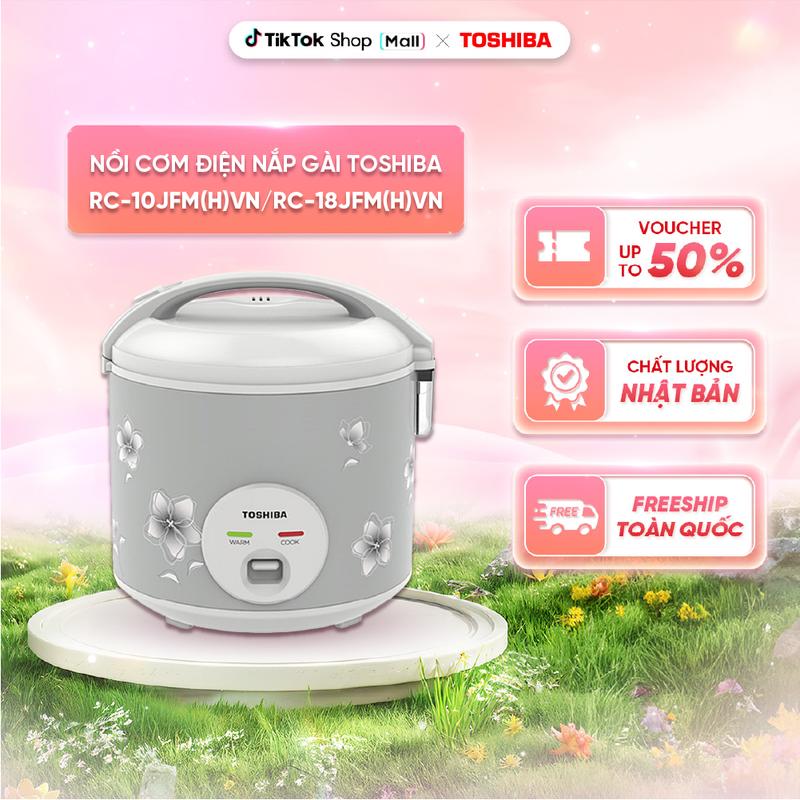 Nồi cơm điện nắp gài Toshiba RC-10JFM(H)VN/ RC-18JFM(H)VN - 1.0L/1.8L- Lòng nồi dày 1.7mm chống dính - công nghệ nhiệt 3D - chất lượng Nhật Bản - BH 12 Tháng