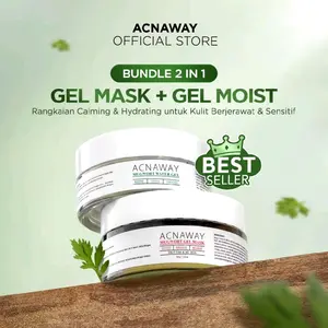 AcneWay Bundle 2 in 1 Mugwort Water Gel Mask + Mugwort water Gel | Moisturizer Gel Pelembab Wajah