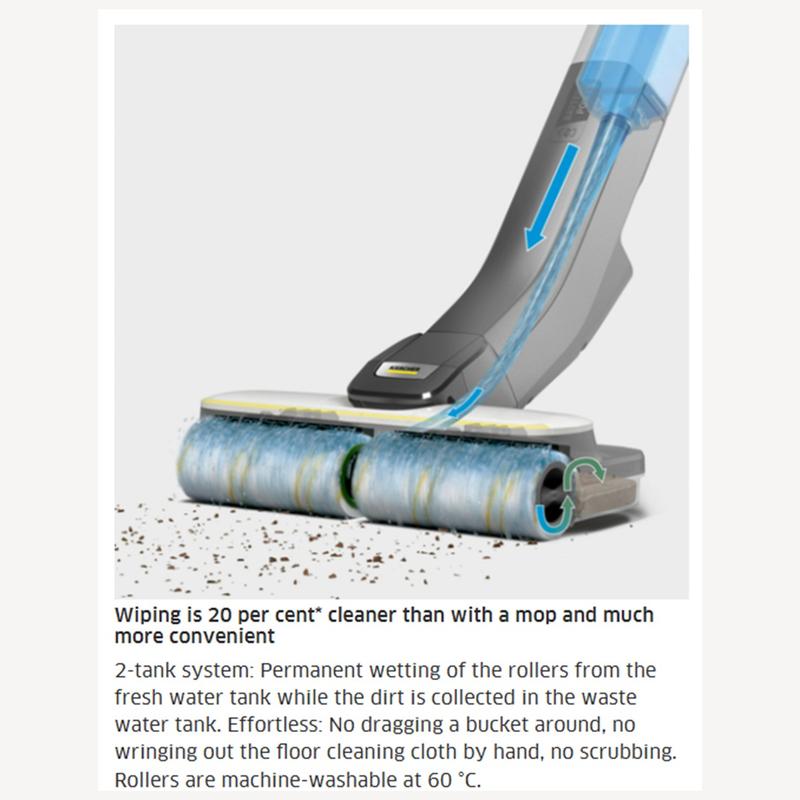 Product Introduction of KARCHER Hard Floor Cleaner FC 4-4 with Exchangeable Batteries and Duo Fast Charger 4